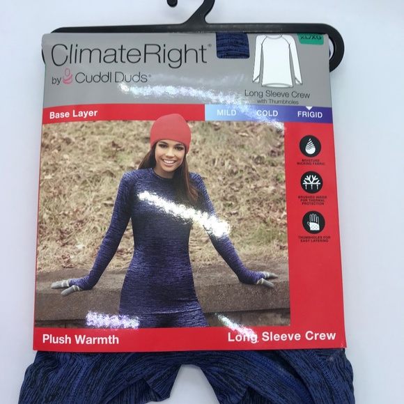 ClimateRight Long Sleeve Crew with Thumbholes XL - Picture 1 of 5